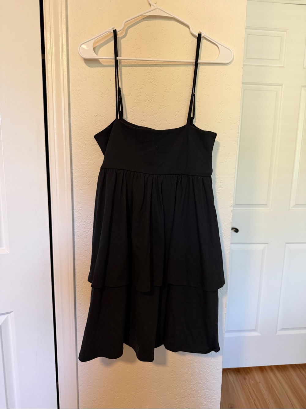 Free People Black Tiered Spaghetti Strap Dress